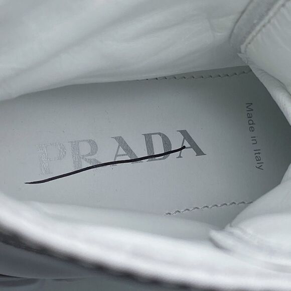 Prada Monolith Leather & Nylon Lug Sole Combat boots size 40 - Picture 10 of 13